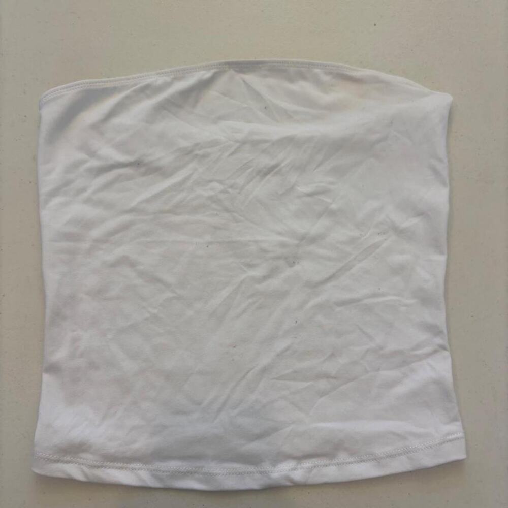 White tube crop top tubetop